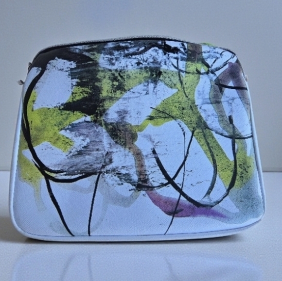 Neiman Marcus Artistic Black and Yellow Cosmetic Case - Picture 3 of 9